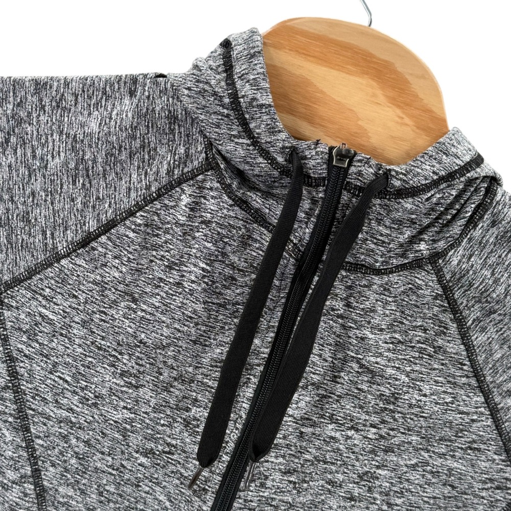 Champion Duo Dry Full Zip Hoodie Jacket Athletic Activewear Gray XS Thumb holes